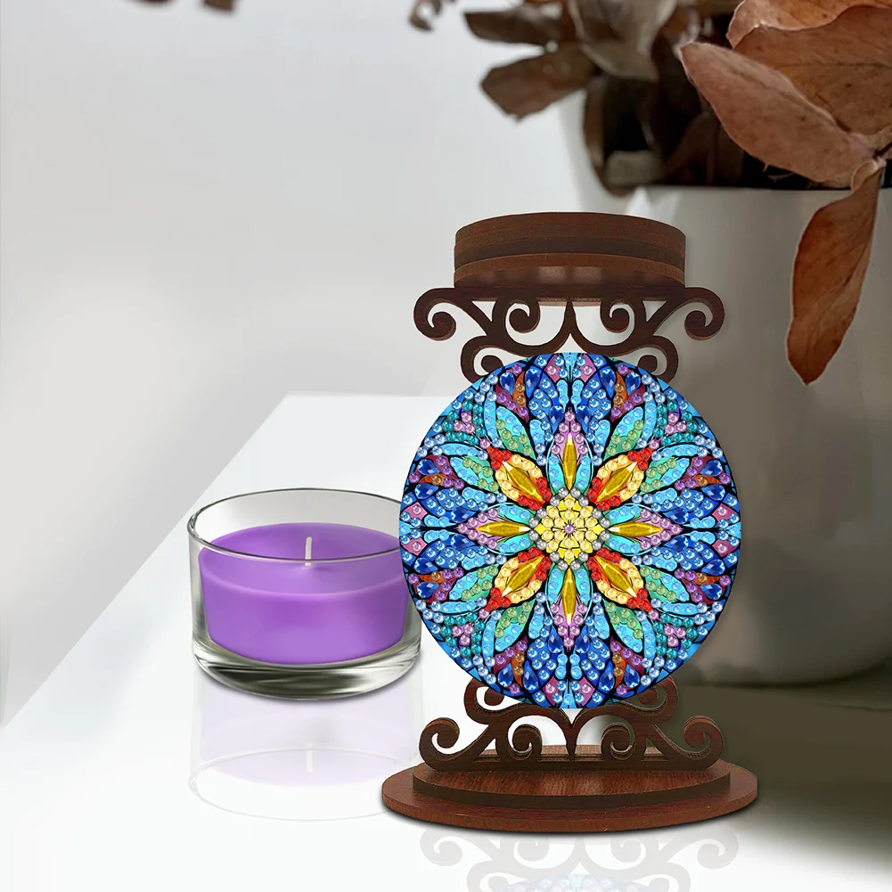 Flower Desktop Diamond Painting Candle Holder Aromatherapy Candle Holder