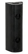 Buyers Products D210 Extruded D-Shaped Rubber Bumper, 2-1/8 X 1-7/8 X 10, 2 Holes, Truck And Trailer Protection, Durable Dock Bumper For Equipment And Delivery Bays