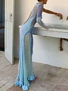 Knitted Cotton One-Shoulder Maxi Dress