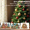 10PCS diy Weihnachten Diamant Kunst Kristall Rubbelkarte handgemachte Geschenkkarte (Haus)
