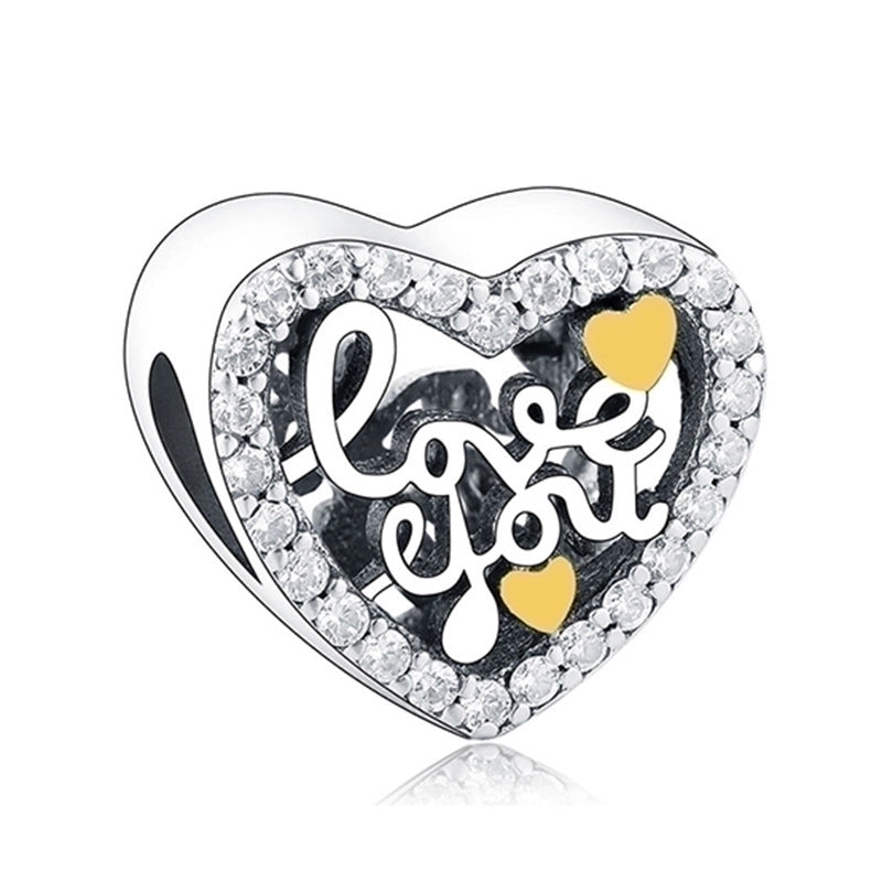 1 PC/Package Metal Rhinestones Plating Inlay Polished Pendant Beads