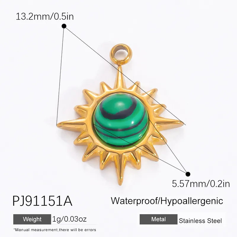 1 Piece 16.47mm 304 Stainless Steel Zircon Geometric Heart Shape Eye Pendant Jewelry Accessories