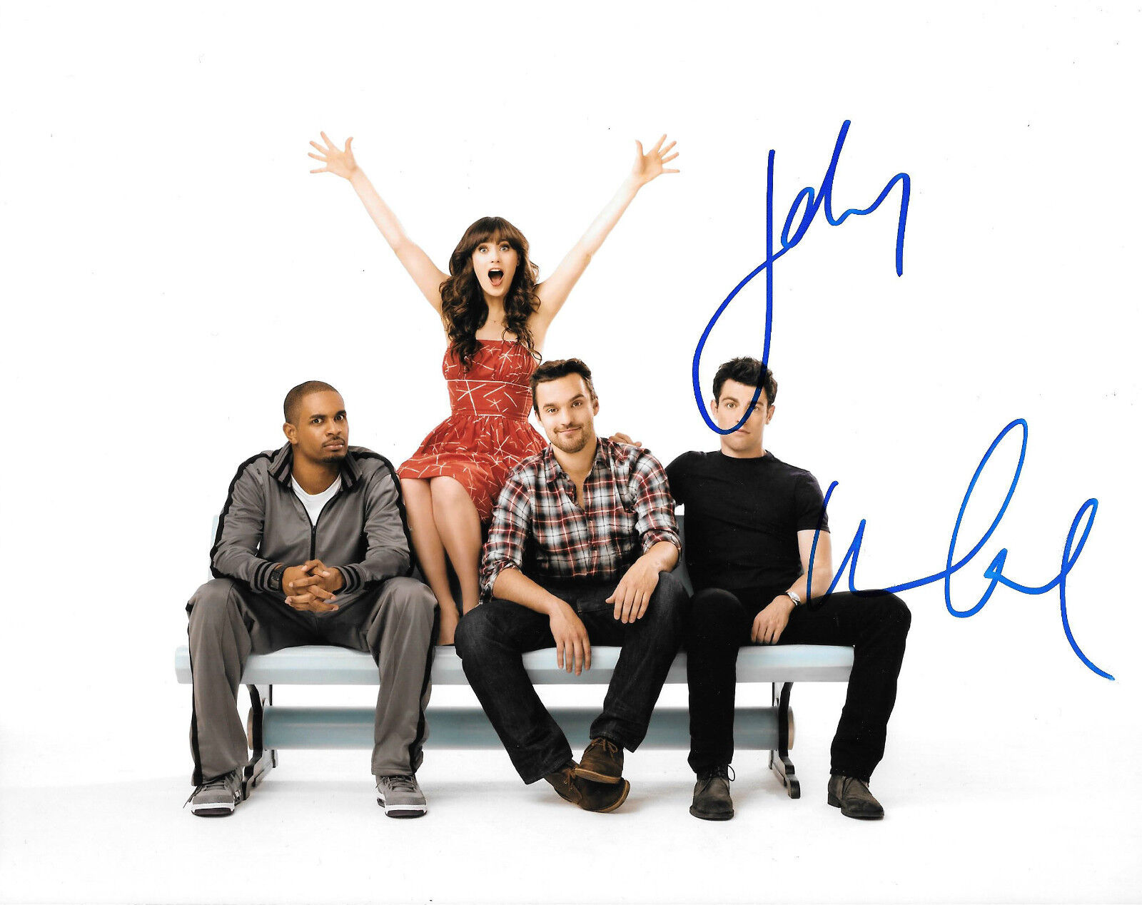 GFA New Girl * JAKE JOHNSON & MAX GREENFIELD * Signed 8x10 Photo Poster painting AD5 PROOF COA