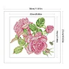 Pink Rose-14CT Stamped Cross Stitch 30*27cm/11.81*10.63in