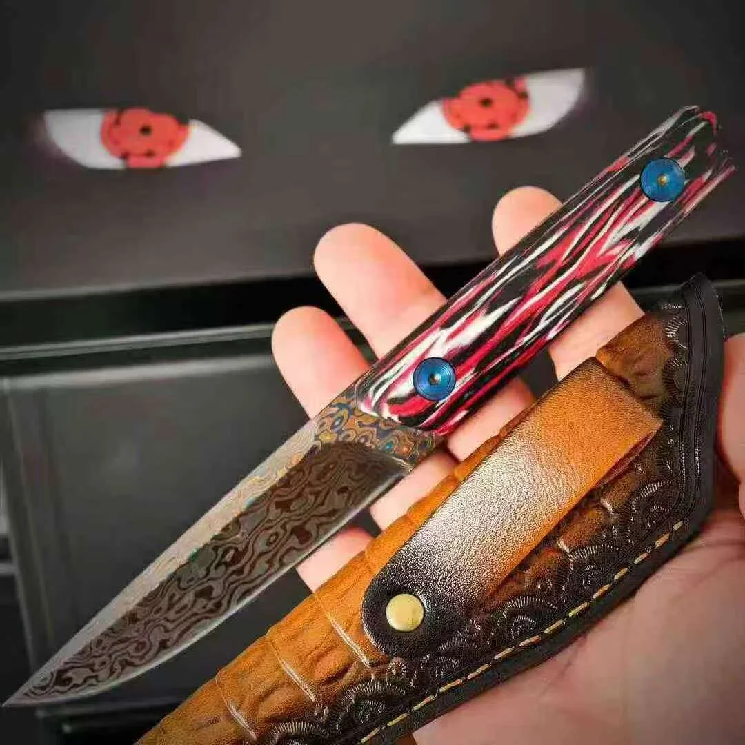 Vacuum-compressed military-grade G10 copper-clad blued multi-functional knife
