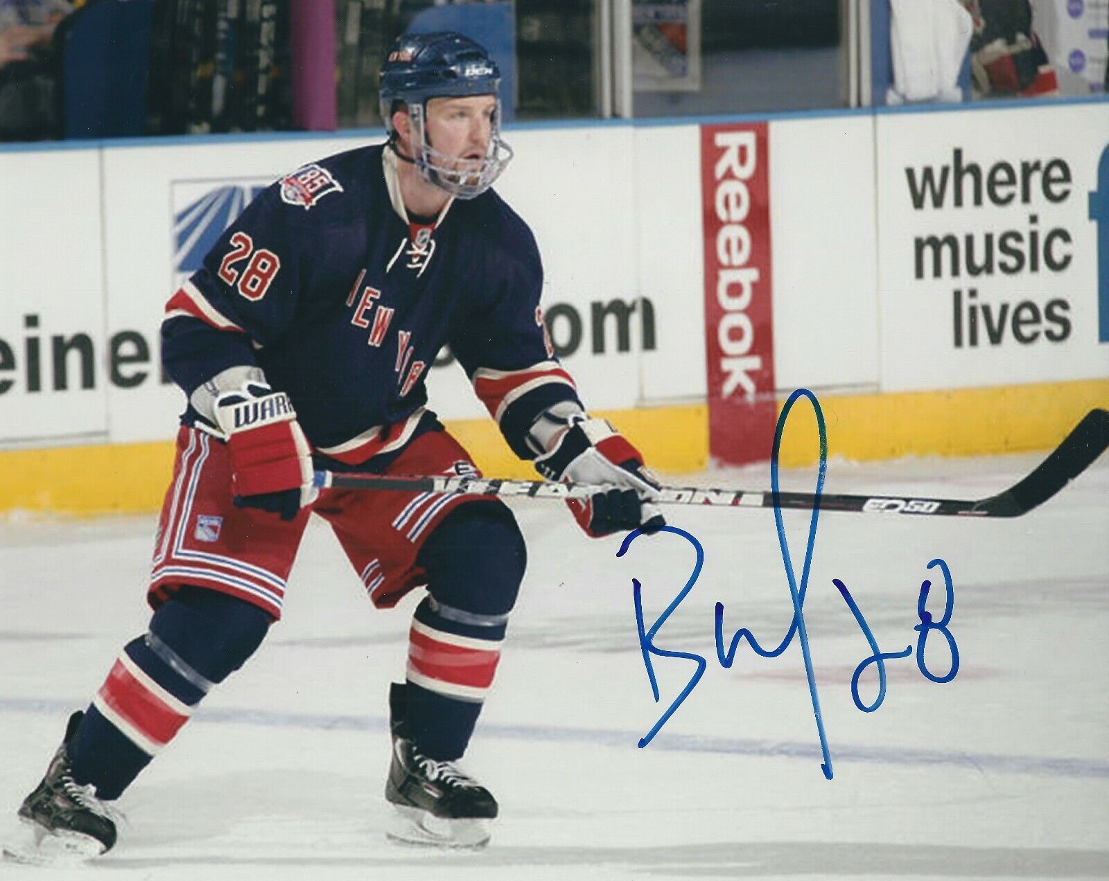 Autographed BRYAN MCCABE 8x10 New York Rangers Hockey Photo Poster painting w/ COA