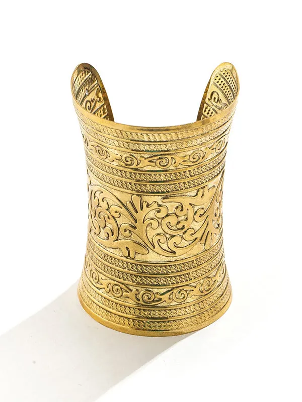 Carved Pattern Geometric Solid Color Bracelet Accessories
