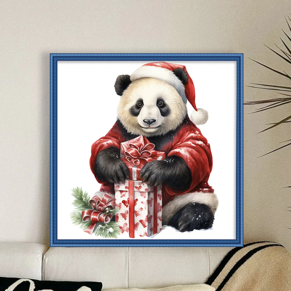 DIY Stamped Cross Stitch 11CT Full Embroidery 40*40cm - Christmas Panda