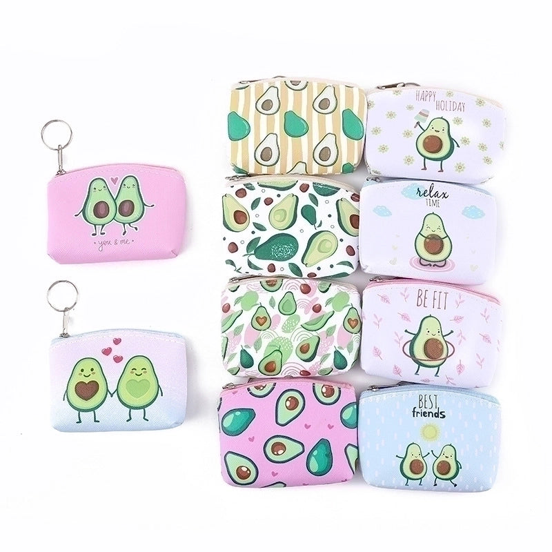 Women’s Cartoon Fruit Pu Leather Zipper Kids Wallets