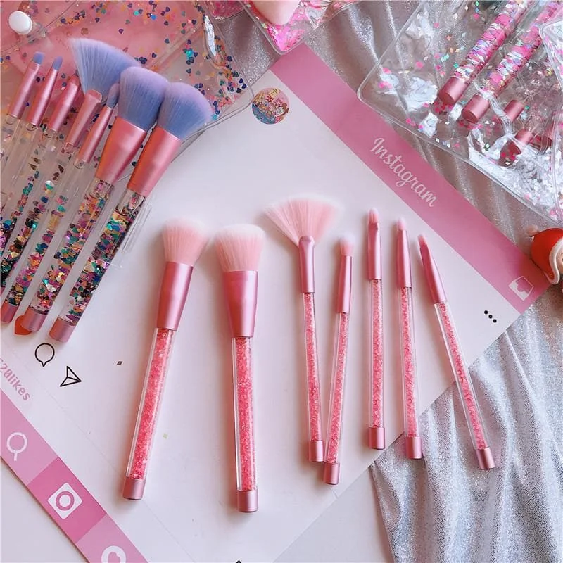 {Reservation}Galaxy Pink Unicorn Mermaid Paillette Makeup Brush SP1812556
