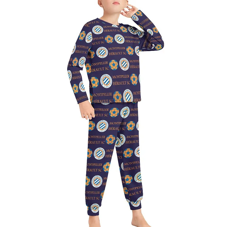 Montpellier Hérault SC Ensemble Pyjama Manches Longues Vêtements De Nuit Junior Enfants