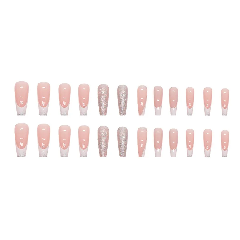 Churchf Churchf Ballet Flash Full Armour Simple White Sweet French Ins Wind Armour Piece Fake Nails