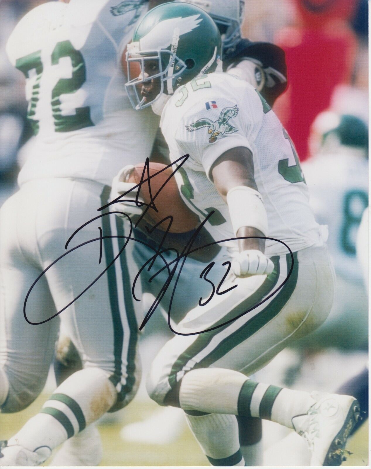 Ricky Watters #0 8x10 Signed Photo Poster painting w/ COA Philadelphia Eagles -