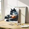 Framed Cat Scenery Silhouette-Paint by Numbers Acrylic Painting 40*40cm(HOT)
