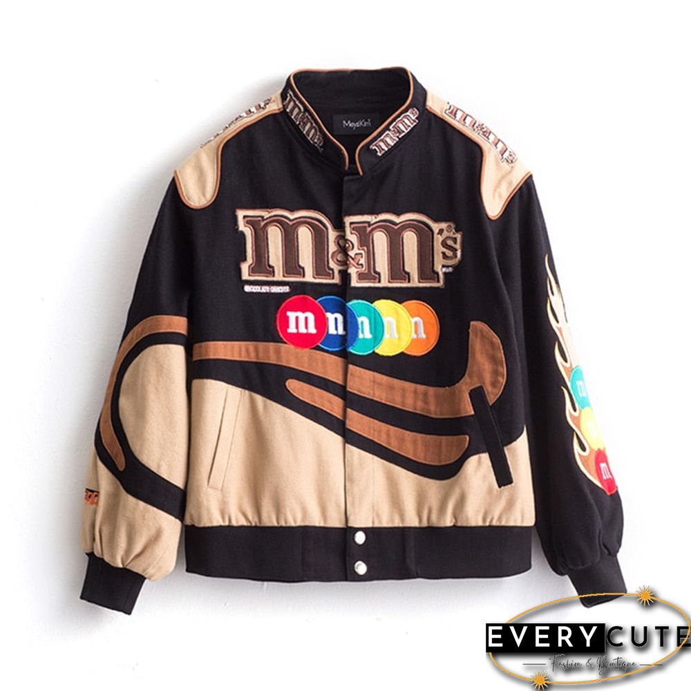 Harajuku Patch Plus Size Coat Winter Autumn Women's Jackets Hip Hop Autumn Long Sleeve Female Jacket Outwear