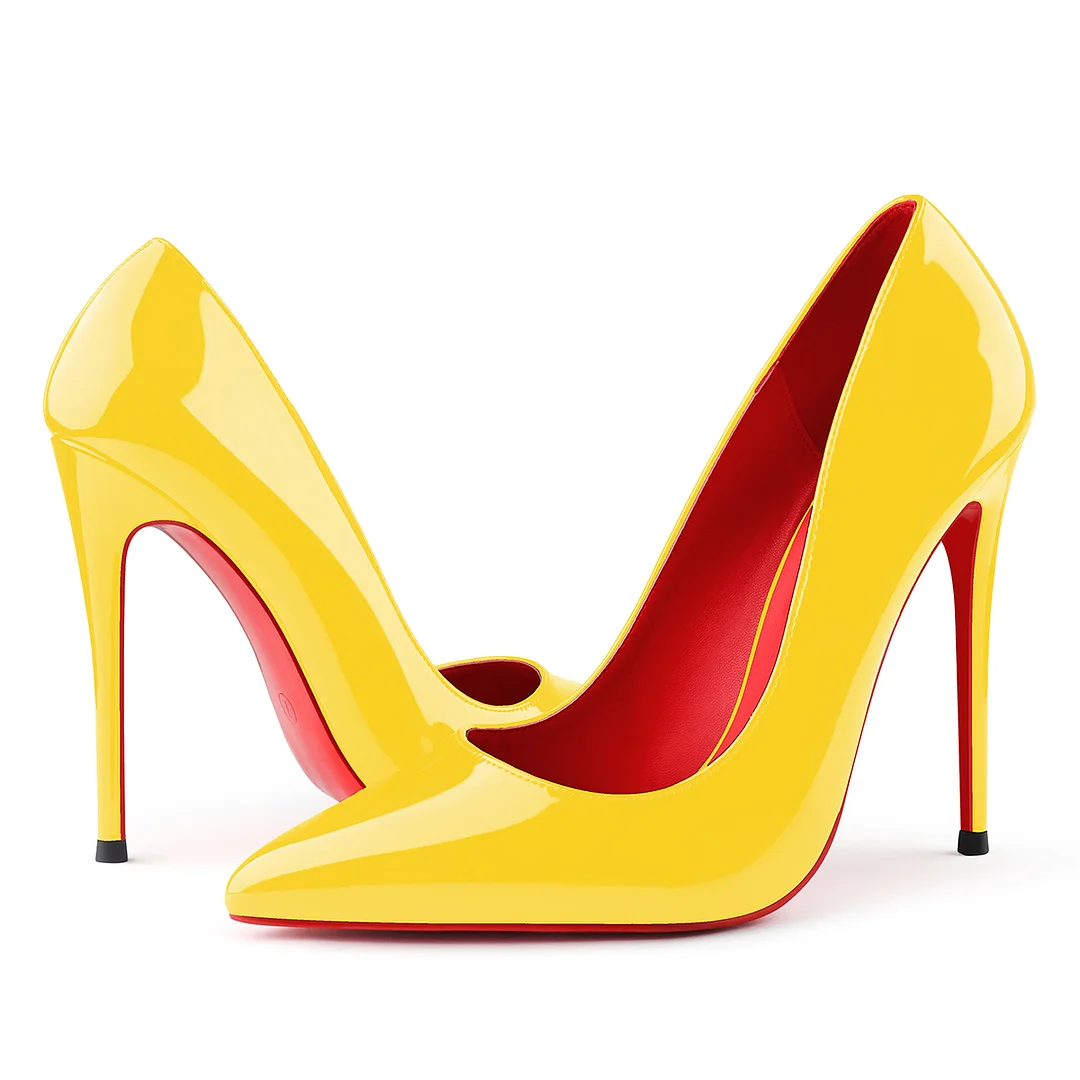 120/100mm Red Bottom Women's Party Wedding Heels Red Lining Patent Pumps-MERUMOTE