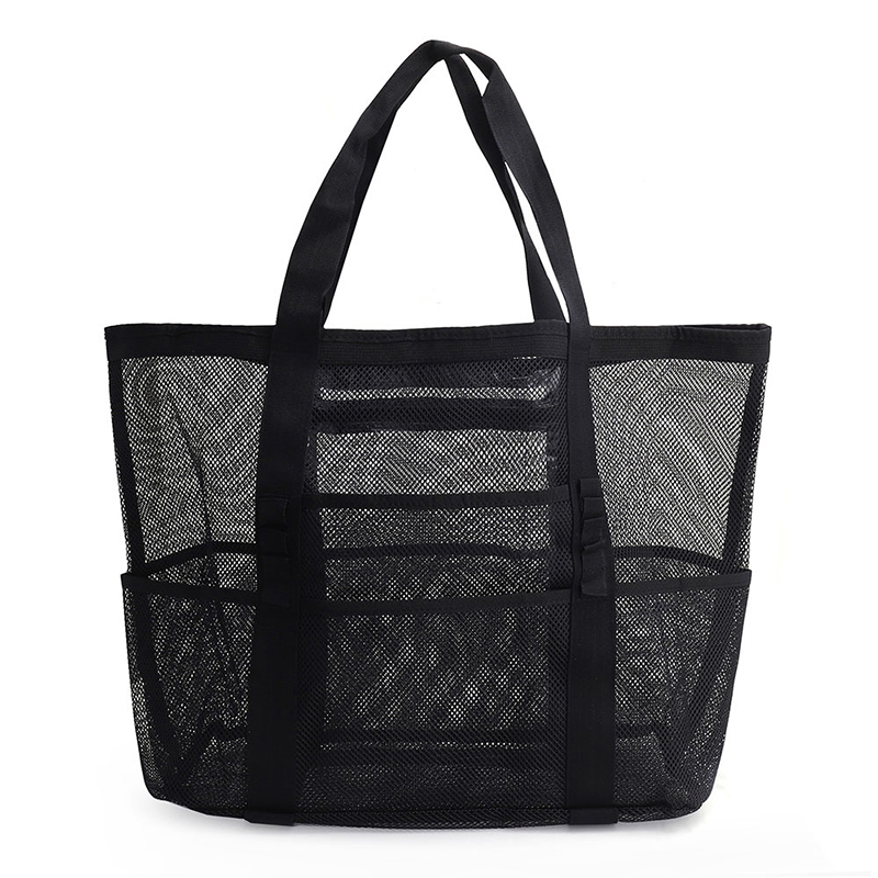 Winpolly Women's Transparent Mesh Shopping Totes Fashion Light and Versatile Large-capacity Portable Handbag Beach Mesh Bag Shoulder Bag Women's handbags
