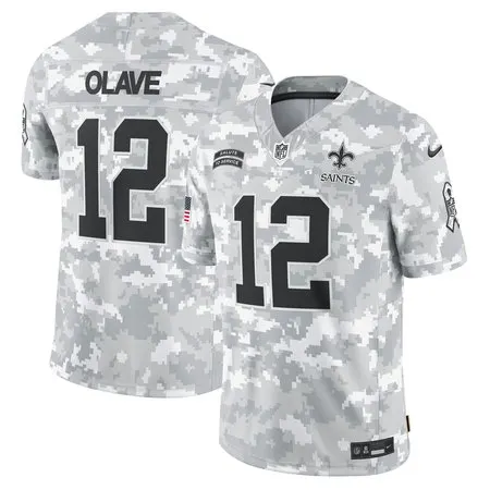 Men's New Orleans Saints Chris Olave  Arctic Camo 2024 Salute to Service Limited Jersey QPPT