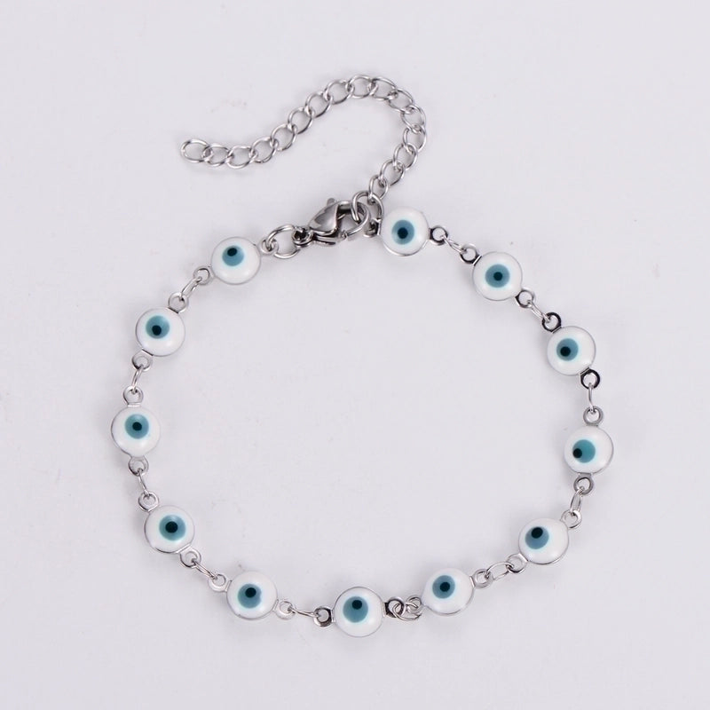 Ethnic Style Devil’s Eye 304 Stainless Steel 18K Gold Plated No Inlaid Bracelets In Bulk