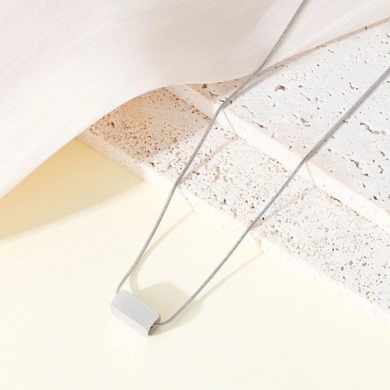 Titanium Steel 18K Gold Plated Minimalist Plating Geometric None Pendant Necklace