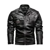 💥 2025 New Arrivals! Men's Leather Motorcycle Jacket with Full Zip Closure - Suitable for Motorcycle Riding, Casual