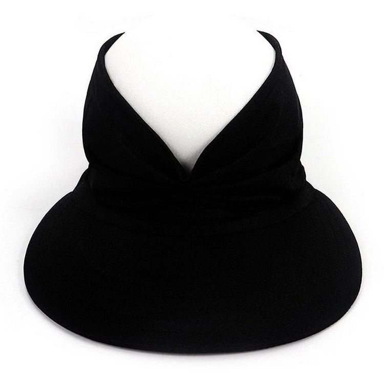 Summer women's sun hat, women's anti-ultraviolet elastic top hat, ponytail hat, sun hat, beach hat