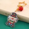 6PCS Cartoon Christmas Theme Acrylic Keychain New Year Christmas Bagpack Pendant Gift 