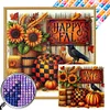 5D DIY Full Square Drill Partial AB Drill Diamond Painting Happy Fall Art45x45cm