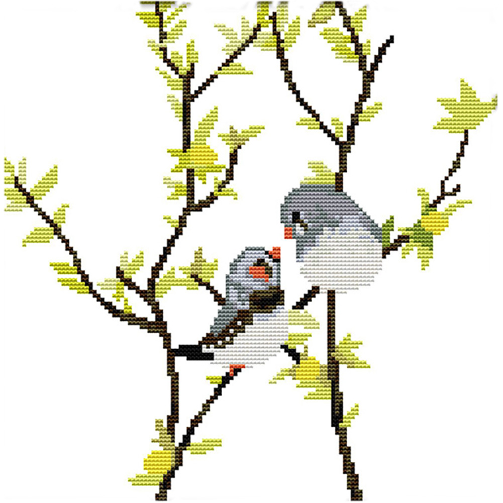 

Tree Bird - 14CT Stamped Cross Stitch - 31*31CM, 501 Original