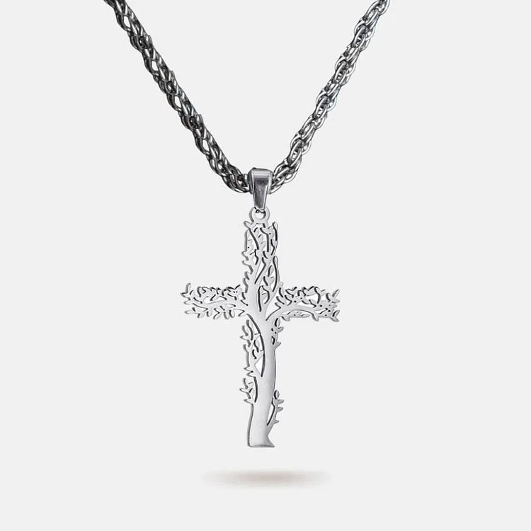 Olivenorma Tree of Life Cross Necklace