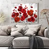(Big Size)Poppy - 11CT Stamped Cross Stitch - 60*40cm - Flower