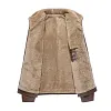 Men's Leather Jacket Warm Winter Coat