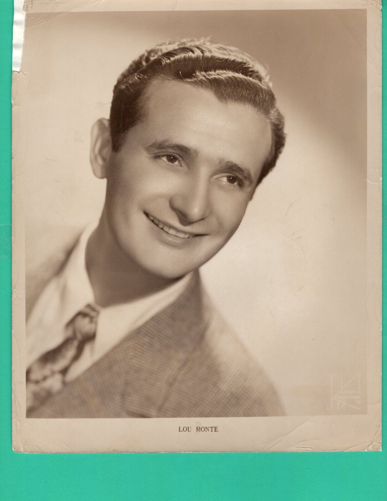 LOU MONTE Musician Singer Promo 1950's Vintage Photo Poster painting 8x10