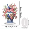 Vogelblumenvase aus Acryl - 5d DIY Craft Ornament