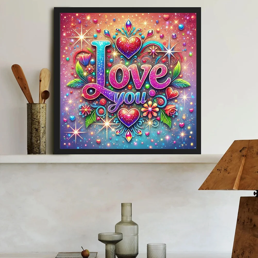 Diamond Painting - Full Round Drill - Love(Canvas|30*30cm)
