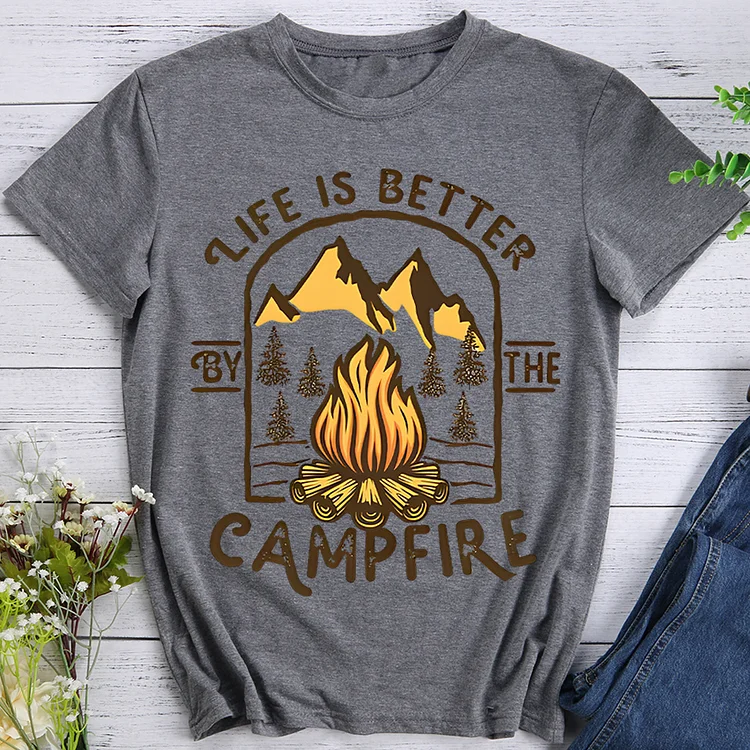 Life Is Better By The Campfire Hiking T-shirts