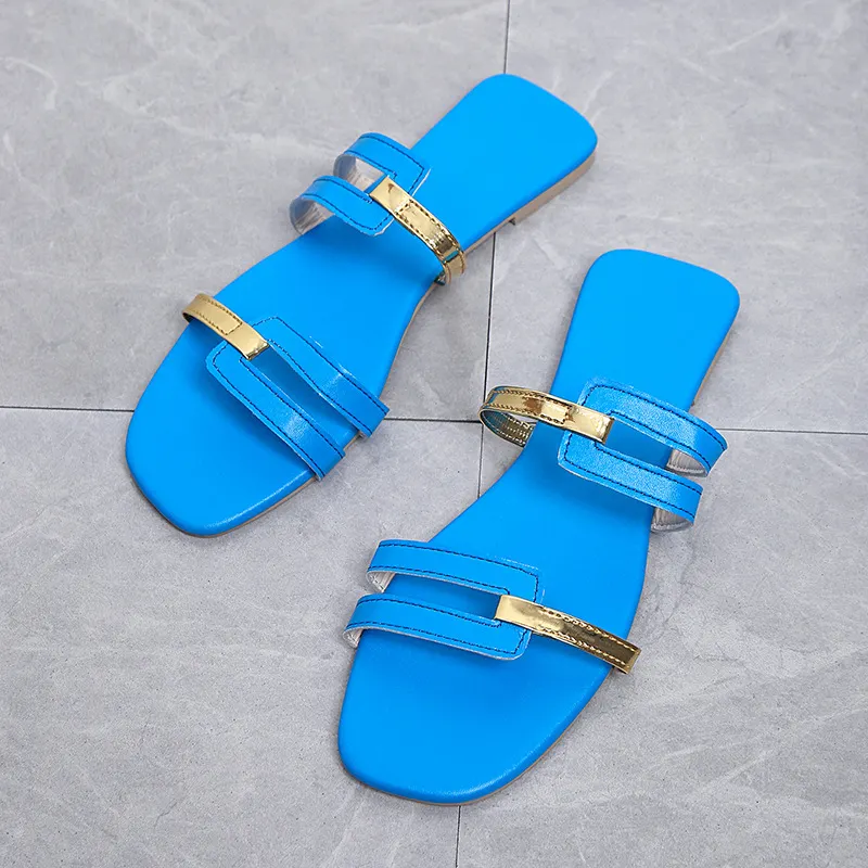 Breakj Breakj Ladies Flat-Bottomed Slippers With Casual Fashion Summer Beach Casual Shoes