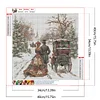 (40*40cm)Christmas Snow Scene - Full Round Drill Diamond Painting