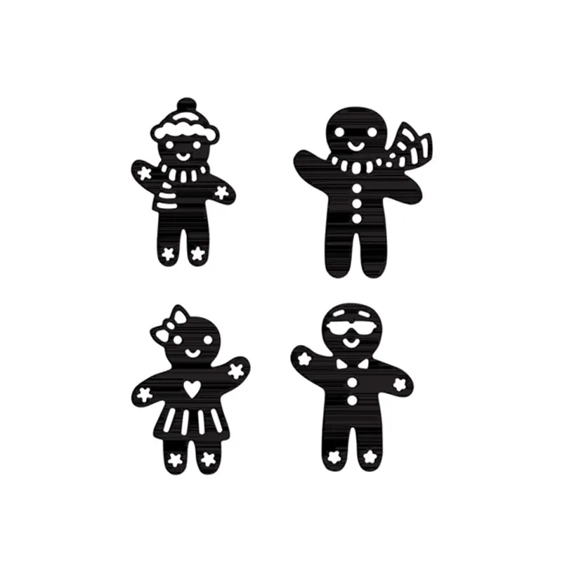 4Pcs Cute Little Paper People Metal Cutting Dies For DIY Scrapbook Cutting Die Paper Cards Embossed Decorative Craft Die Cut New