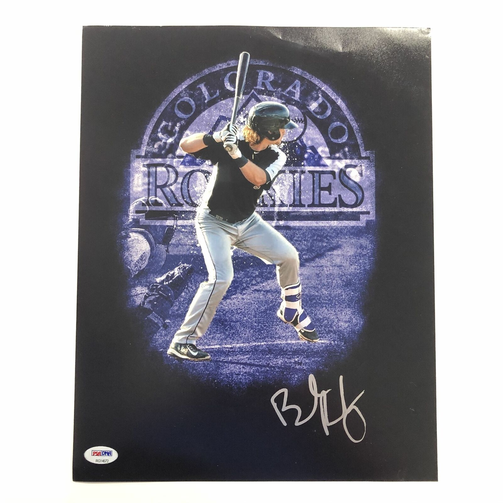 Brendan Rodgers signed 11x14 Photo Poster painting PSA/DNA Colorado Rockies autographed Minor Be