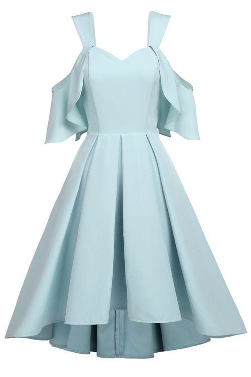 Light Sky Blue A-Line Cocktail Party Dress - Shop Trendy Women's Clothing | LoverChic