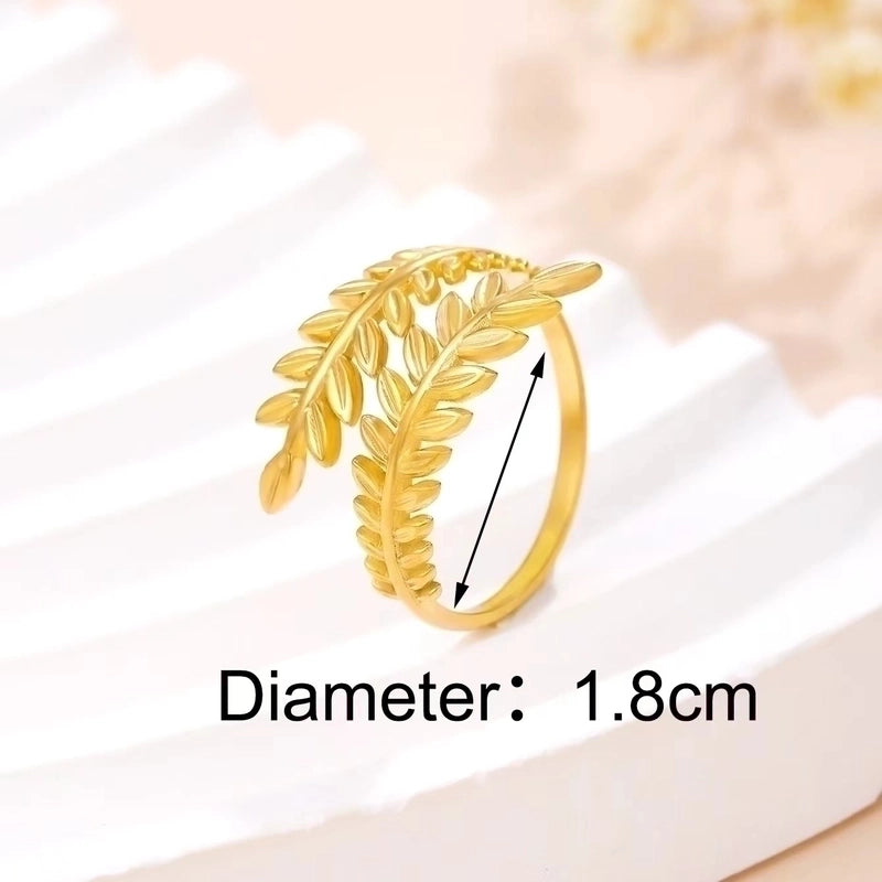 Retro Geometric Stainless Steel Gold Plated Plating Open Rings