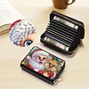 2pcs Santa Claus Snowman Diamond Painting Fashion Card Holder Compact Coin Purse