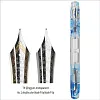 Penbbs469 fountain pen pen transparent resin double tip double bladder ink storage dual-purpose pen