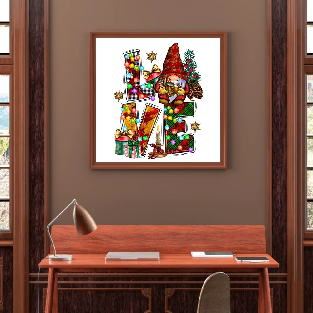 Full Round Diamond Painting 30*30cm - Christmas Love