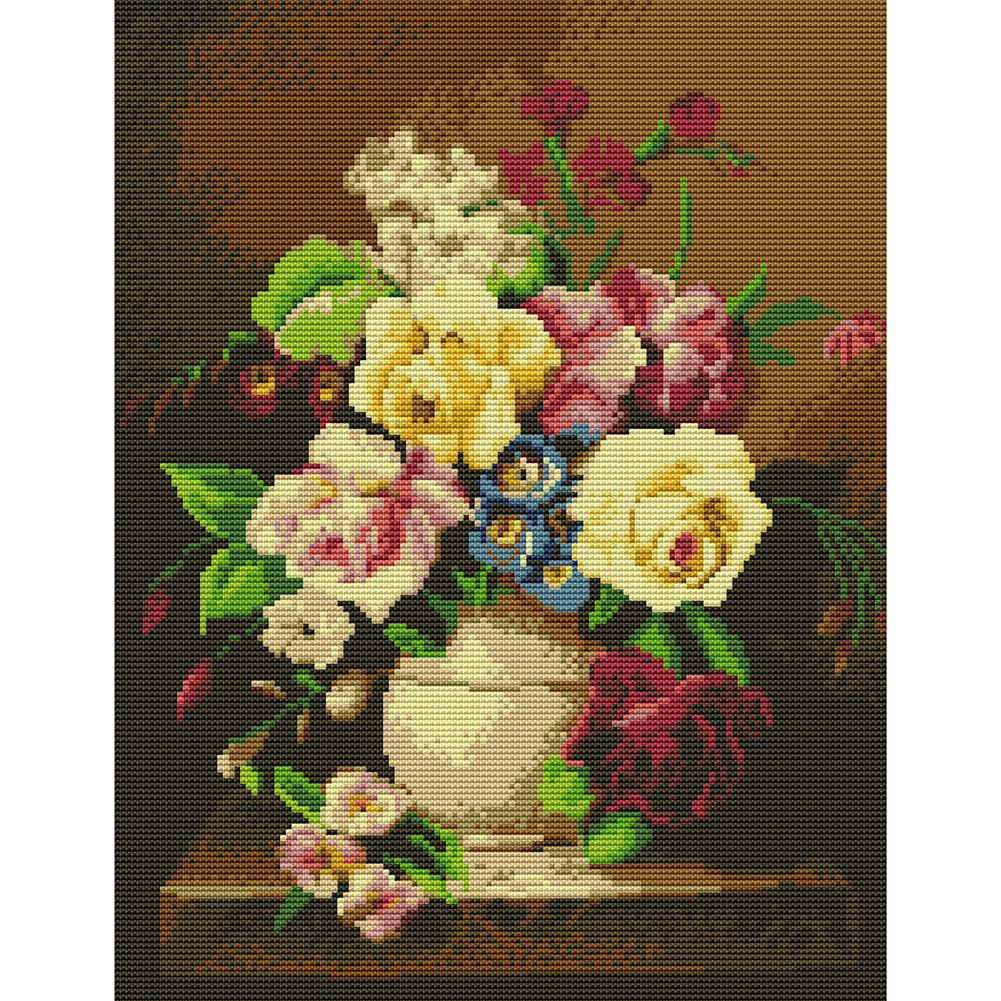 

Bouquet - 11CT Stamped Cross Stitch - 45*35CM, 501 Original
