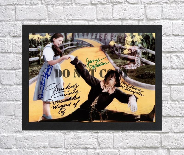 Munchkins Cast Autographed Signed Print Photo Poster painting Poster A4 8.3x11.7