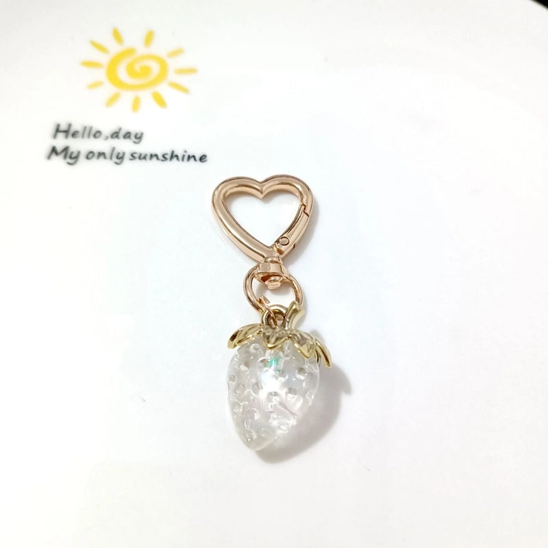 Sweet Strawberry Arylic Unisex Keychain