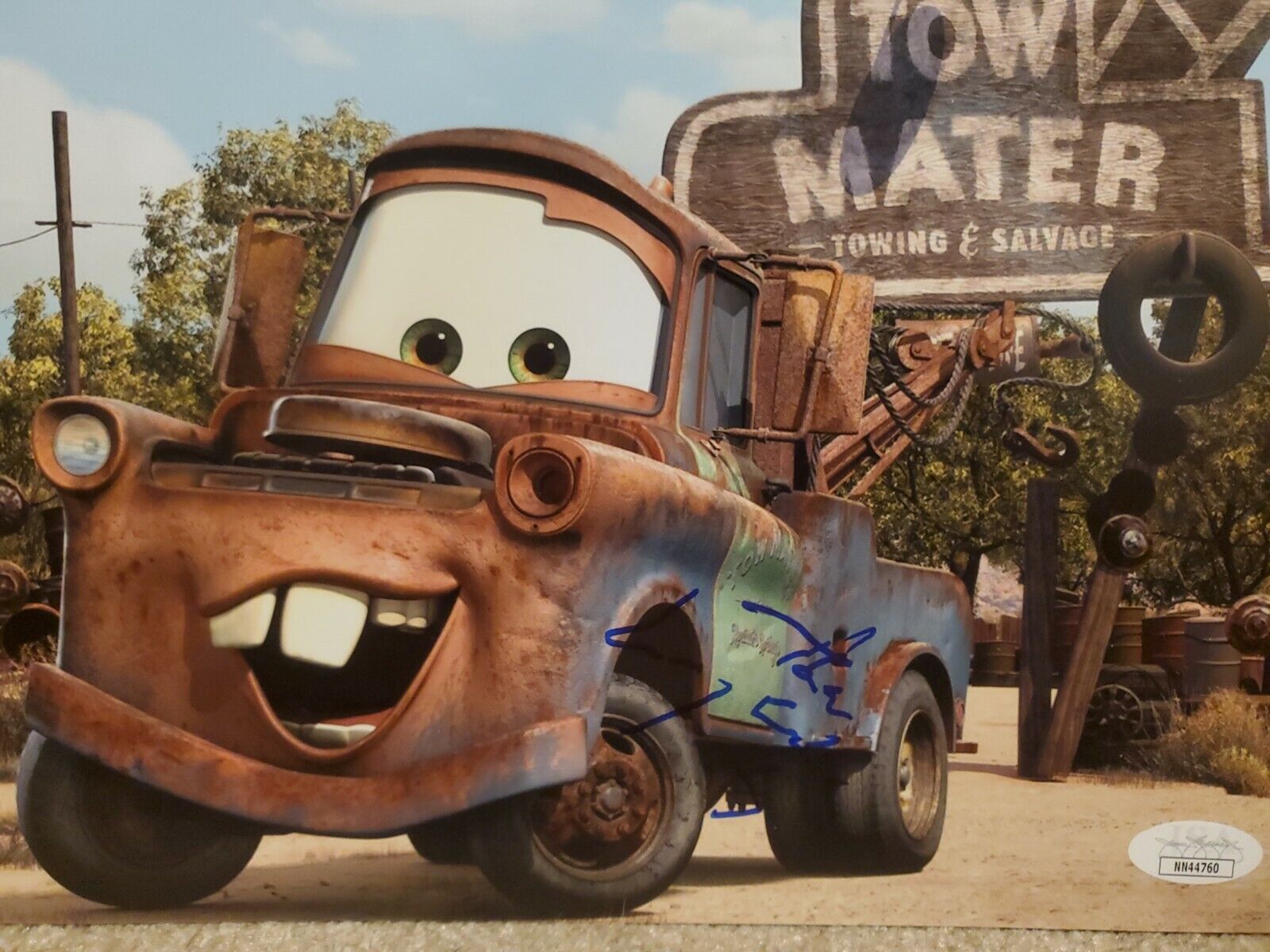 Larry The Cable Guy signed autographed Mater 8x10 Photo Poster painting JSA NN44760 Disney Cars