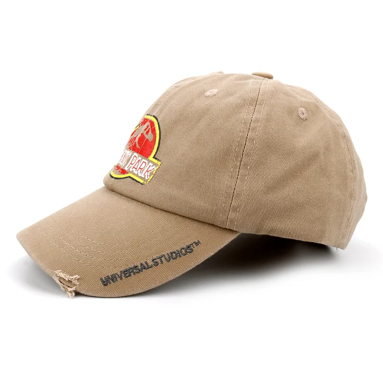 Jurassics Parks Jurassic World Baseball Cap Resizable Cotton Black Light Brown Hat For Women Men Gift